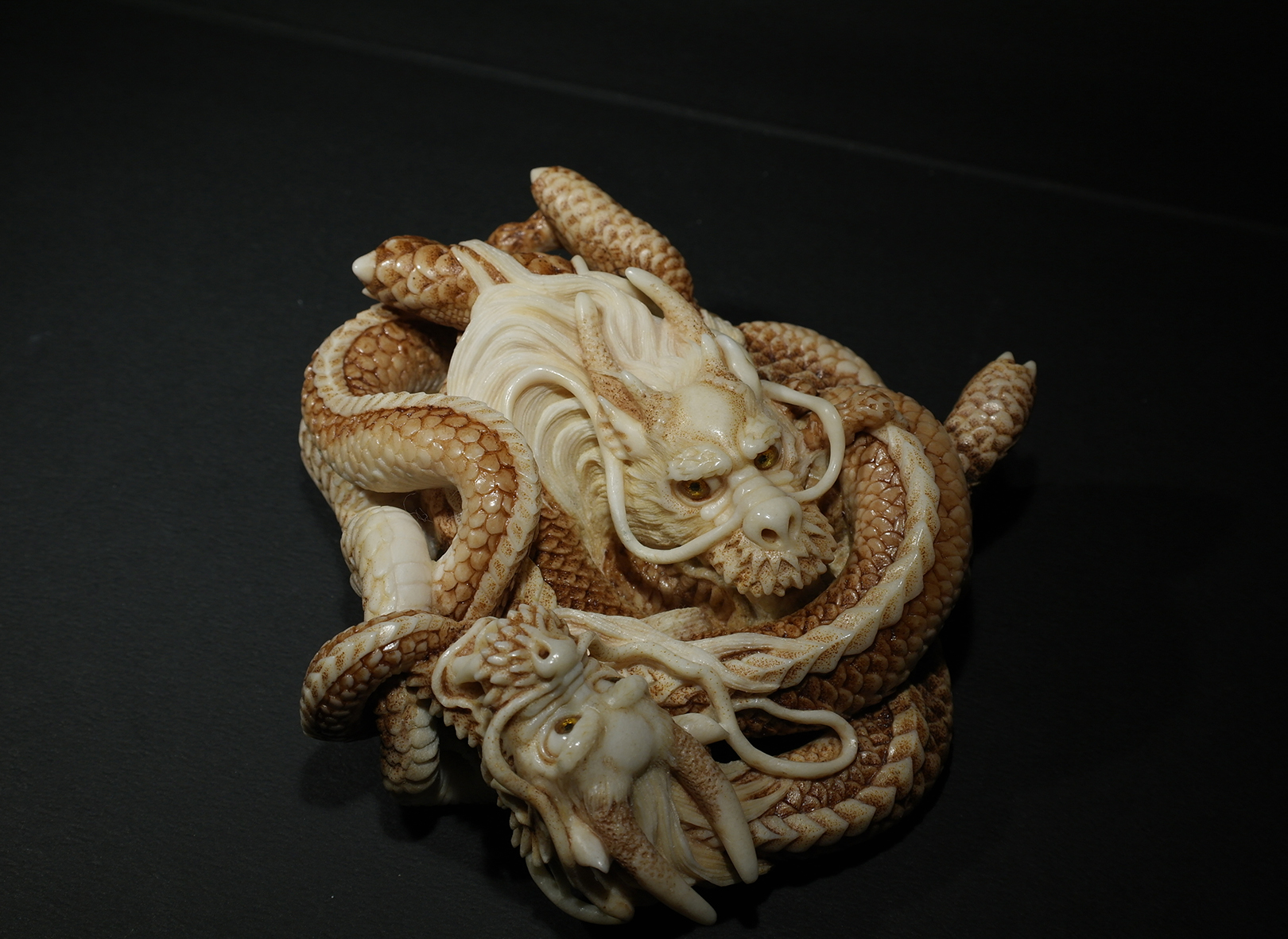 Two intertwined dragons13